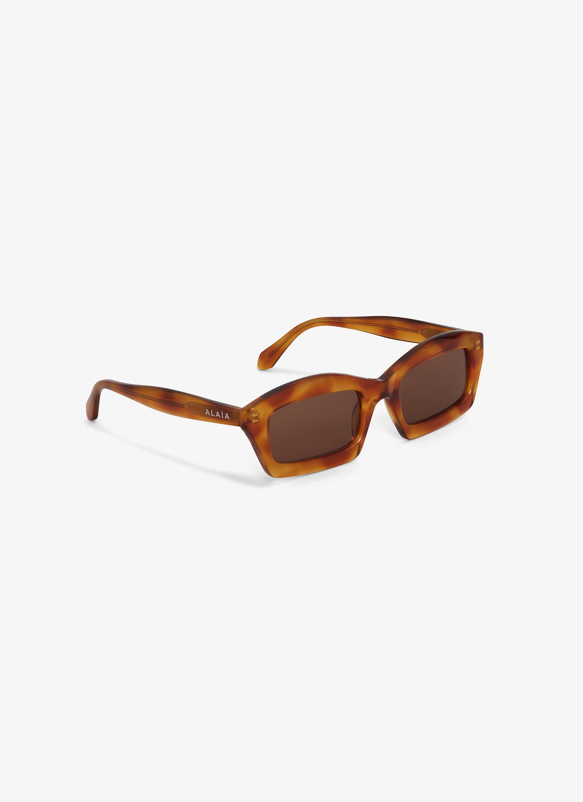 RECTANGULAR SUNGLASSES ALAÏA HAVANA YELLOW RECTANGULAR SUNGLASSES